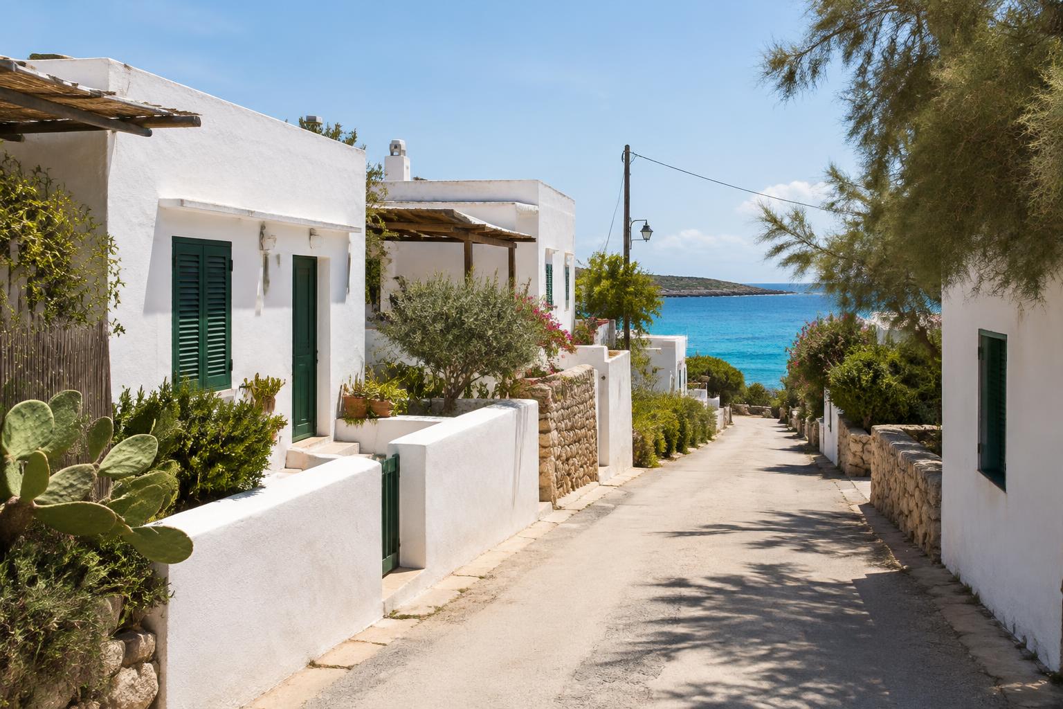 KI-generierte Illustration, kein Foto des konkreten Ereignisses, Gebäudes oder betroffener Personen. SpanienZuhause, 18.10.2026. Motiv: Formentera: Initiativen fordern weniger touristische Nutzung für mehr Dauerwohnraum