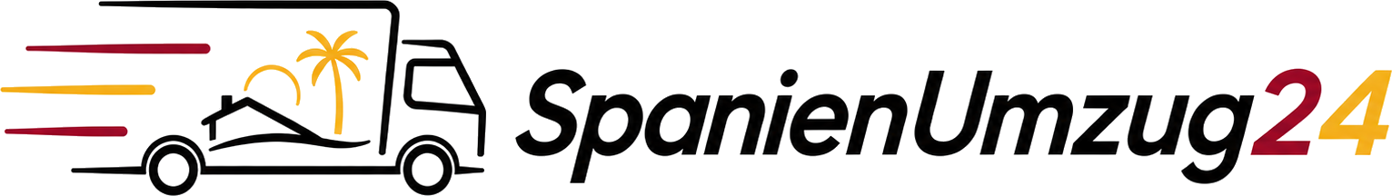 SpanienUmzug24 – Logo mit LKW, Haus und Palme